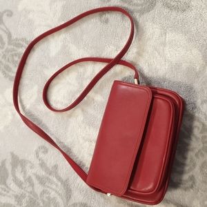 Liz claiborne red leather bag.
